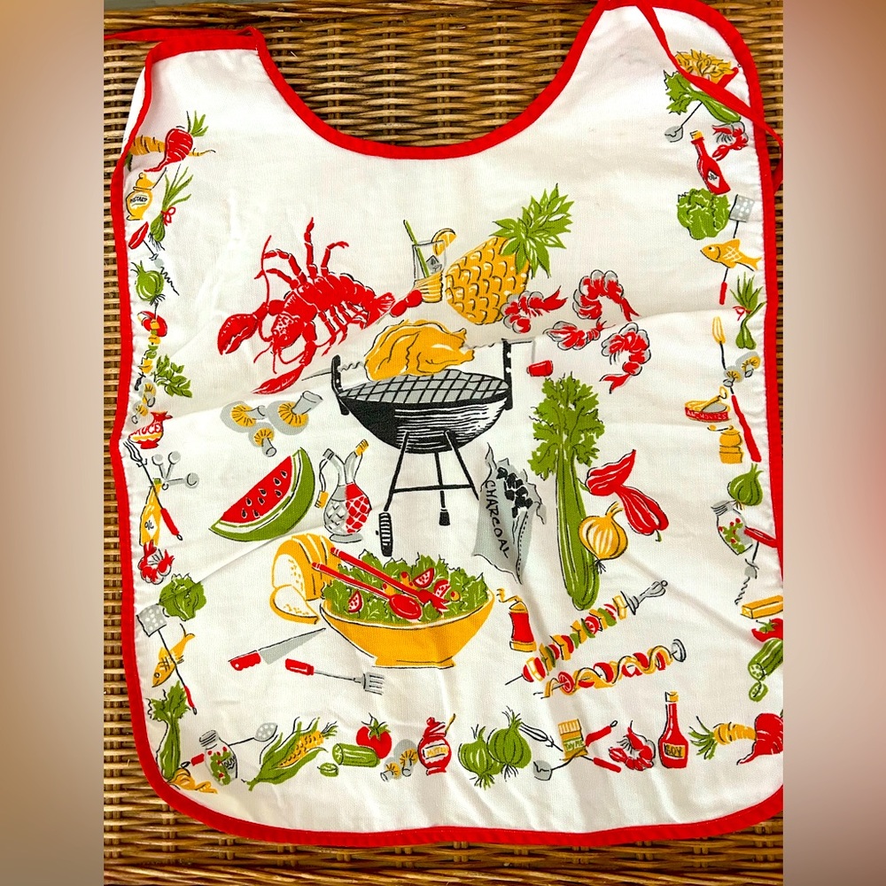 Vintage 100% cotton New never used  lobster 🦞 bibs! Four!